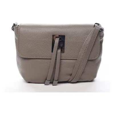 Módní malá dámská kožená crossbody Victorien zemitá