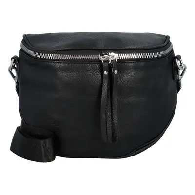 Módní dámská koženková ledvinka/crossbody Andrés, černá