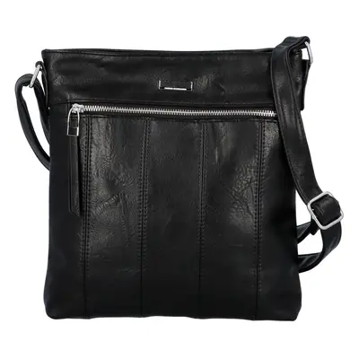 Stylová koženková crossbody kabelka Gelicia, černá