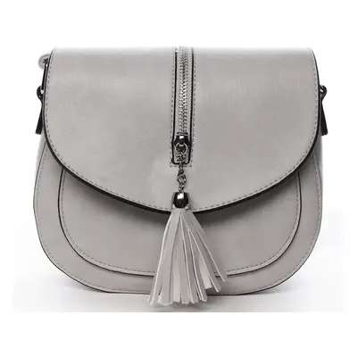 Stylová crossbody kabelka s třásněmi Federica, šedá