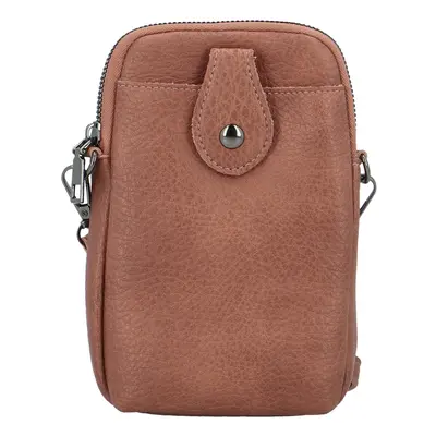 Trendy dámská koženková crossbody kapsa Asirys, starorůžová