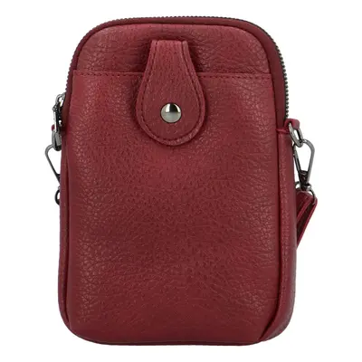 Trendy dámská koženková crossbody kapsa Asirys, vínová