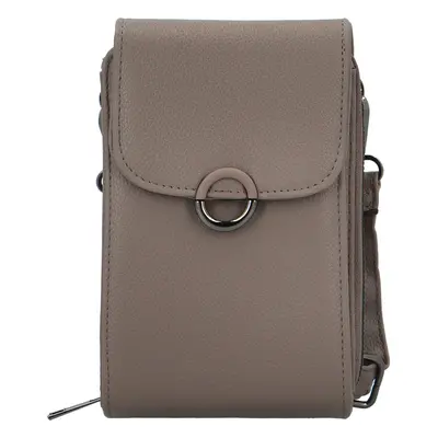 Stylová dámská koženková crossbody kapsa Gabrisa, khaki