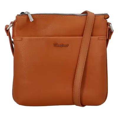 Jednoduchá dámská crossbody kabelka Erné, hnědá