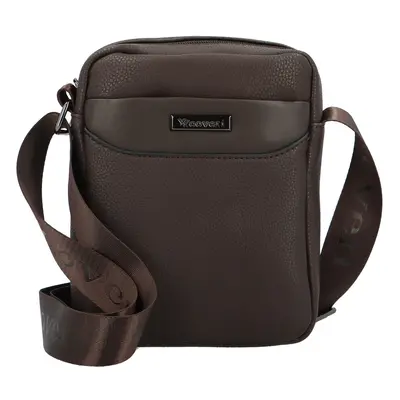 Stylová pánská koženková crossbody taška Coveri Josias, coffee