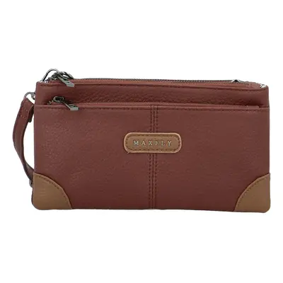 Stylová dámská koženková crossbody kabelka MaxFly Gimalli, coffee