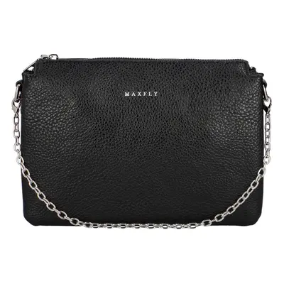 Trendy koženková dámská crossbody kabelka Carisa, černá new