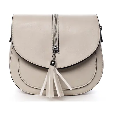 Stylová crossbody kabelka s třásněmi Federica, béžová