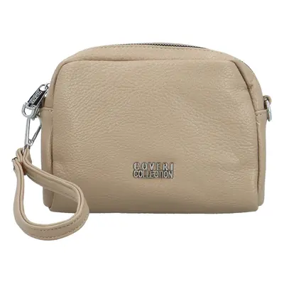 Stylová dámská mini koženková crossbody kabelka Fehmi, béžová