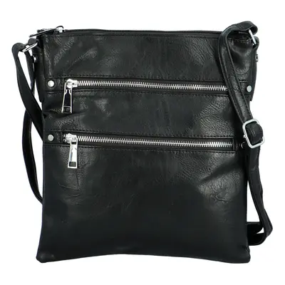 Stylová dámská koženková crossbody kabelka Melisandra, černá