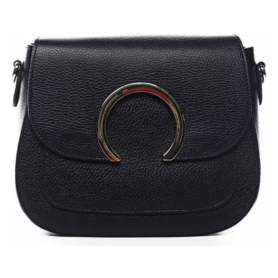 Nepřehlédnutélná kožená crossbody Albina černá