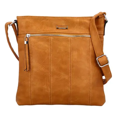 Stylová koženková crossbody kabelka Gelicia, oranžová