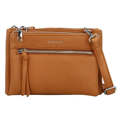 Trendy dámská koženková crossbody kabelka MaxFly Silverio, hnědá