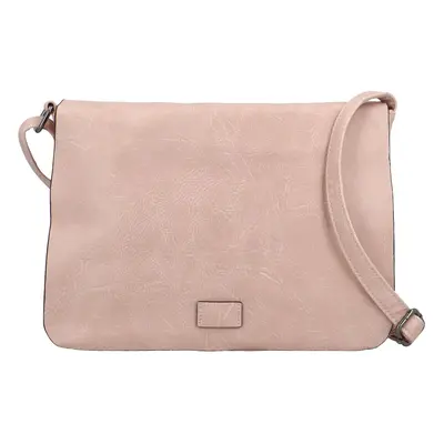 Trendy dámská koženková crossbody kabelka Cassandra, růžová