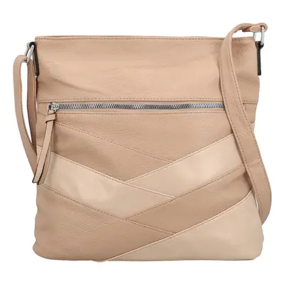 Stylová dámská koženková crossbody kabelka Felici, růžová