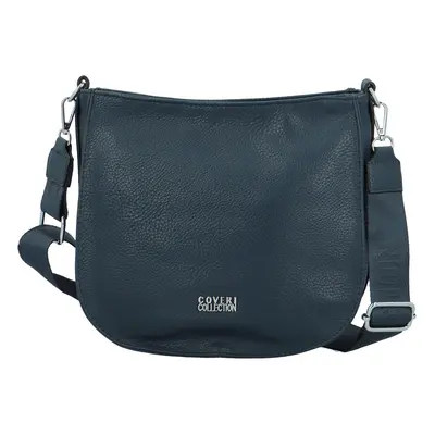 Trendy dámská koženková crossbody kabelka Candelis, tmavě modrá