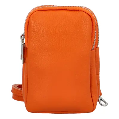 Luxusní dámské kožené MINI crossbody Lucho, oranžová