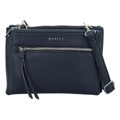 Trendy dámská koženková crossbody kabelka MaxFly Silverio, tmavě modrá