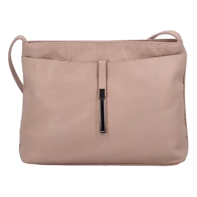 Trendy dámská malá kožená crossbody Simona, tělová