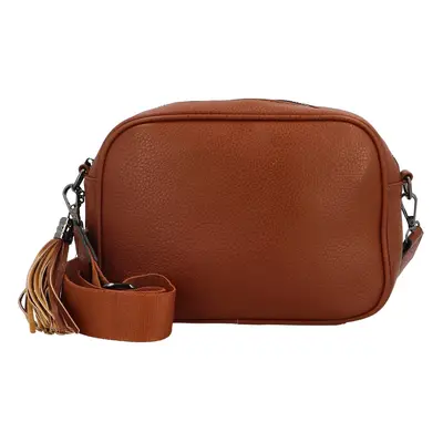 Trendy dámská koženková crossbody kabelka Wicawa, hnědá