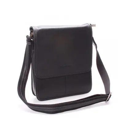 Stylová pánská kožená crossbody taška Hexagona Bonnee, černá