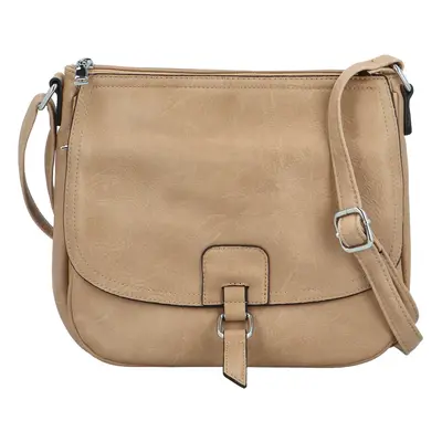 Trendy dámská koženková crossbody kabelka Samira, khaki