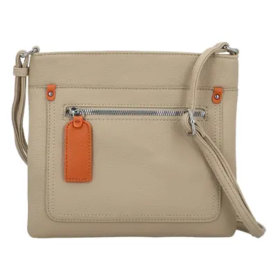 Stylová dámská koženková crossbody kabelka Walida, khaki