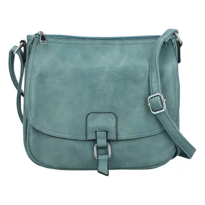 Trendy dámská koženková crossbody kabelka Samira, džínově modrá