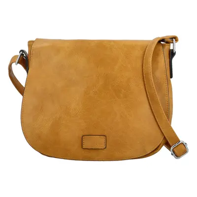 Trendy dámská crossbody s velkou klopou Rashida new, žlutá