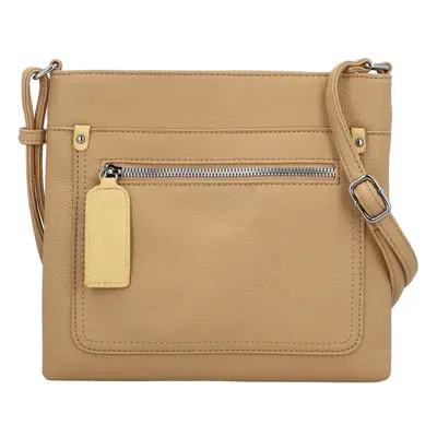 Stylová dámská koženková crossbody kabelka Walida, camel