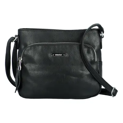 Trendová dámská koženková crossbody Edina, černá