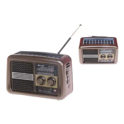 Reproduktor retro rádio BT3500S hnědý