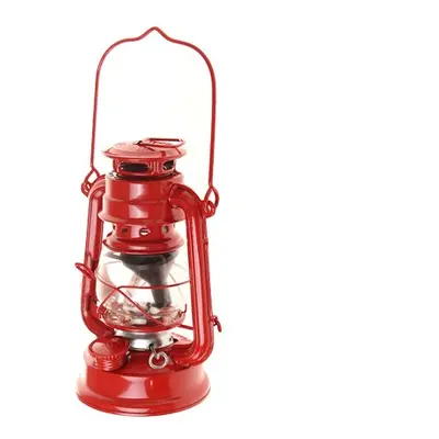 Petrolejová lampa 19 cm červená