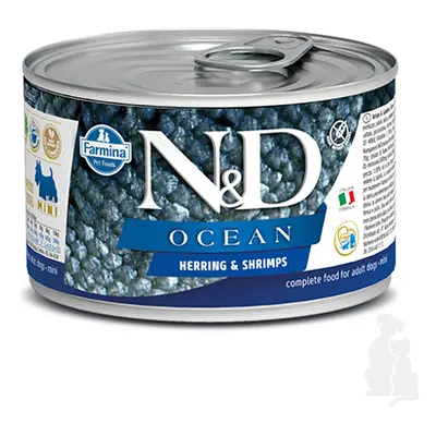 N&D DOG OCEAN Adult Herring & Shrimps Mini 140g + Množstevní sleva 1 + 1 zdarma