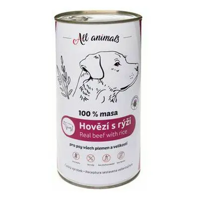 All Animals DOG hovězí mleté s rýží 1200g + Množstevní sleva