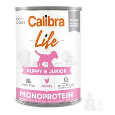 Calibra Dog Life konz.Puppy&Junior Chicken&rice 400g