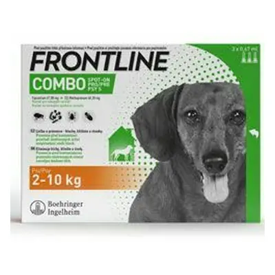 FRONTLINE COMBO spot-on pro psy S (2-10kg)-3x0,67ml