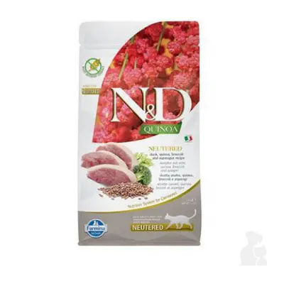 N&D Quinoa CAT Neutered Duck &Broccoli&Asparagus 1,5kg