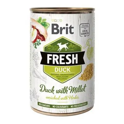 Brit Dog Fresh konz Duck with Millet 400g + Množstevní sleva