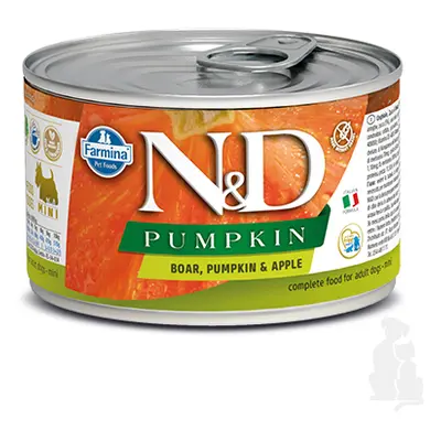 N&D DOG PUMPKIN Adult Boar & Apple Mini 140g + Množstevní sleva 1+1