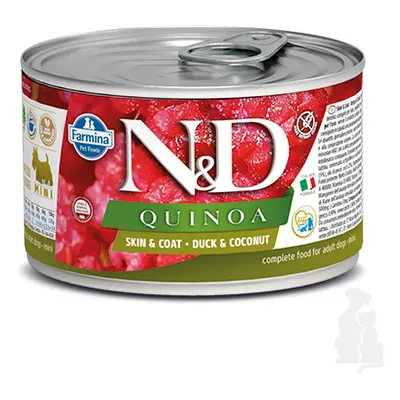 N&D DOG QUINOA Duck & Coconut Mini 140g + Množstevní sleva 1+1