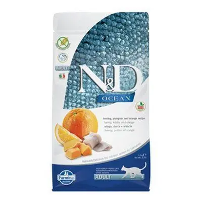 N&D OCEAN CAT GF Adult Herring, Pumpkin & Orange 1,5kg