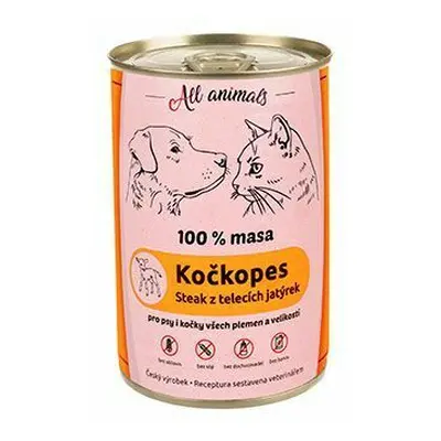 All Animals kočkopes Telecí jatýrka 400g + Množstevní sleva