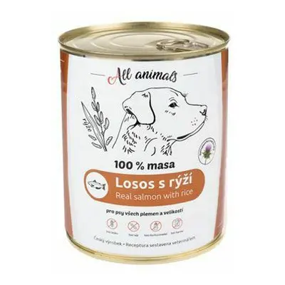 All Animals DOG losos mletý s rýží 800g + Množstevní sleva