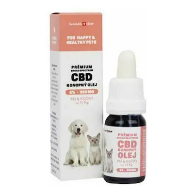 CBD olej pro malé psy a kočky 5%, 10ml