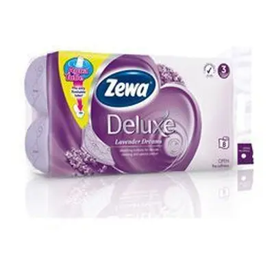 Wc toaletní papír ZEWA Deluxe Aqua Tube Lavende 3V 8ks