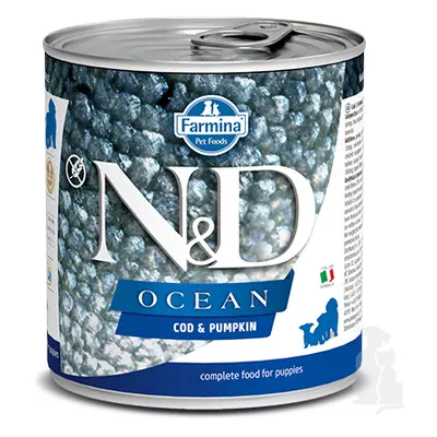 N&D DOG OCEAN Puppy Codfish & Pumpkin 285g + Množstevní sleva 1+1