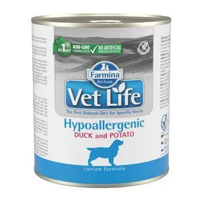 Vet Life Natural Dog konz. Hypoaller Duck&Potato 300g