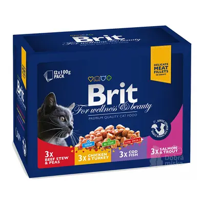 Brit Premium Cat kapsa Family Plate 1200g (12x100g)