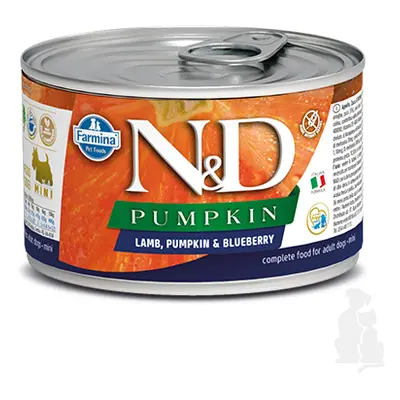 N&D DOG PUMPKIN Adult Lamb & Blueberry Mini 140g + Množstevní sleva 1+1